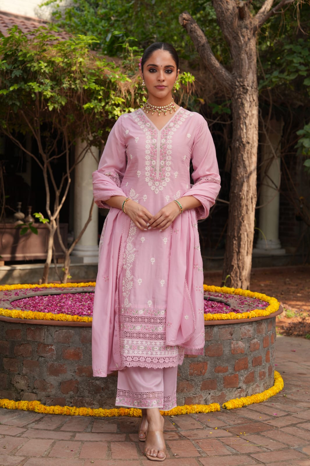 Inayat – Lavender Mul Chanderi Suit