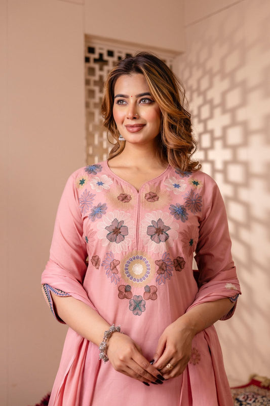 Mehak –  Embroidered Cotton Straight Suit