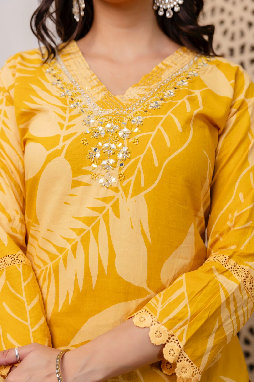 Misaal – Yellow Cotton Suit Set with Palazzo & Dupatta | Daily & Office Wear Ethnic Outfit for Women