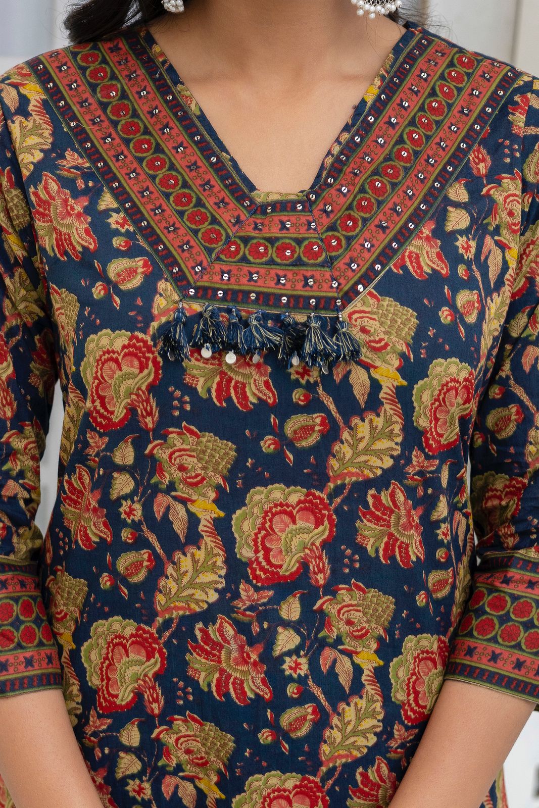 Serenité – Blue Cotton Suit Set