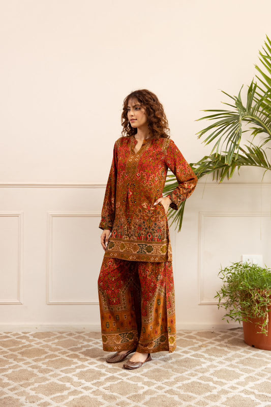 Bazm – Printed Co-ord Set with Plazo