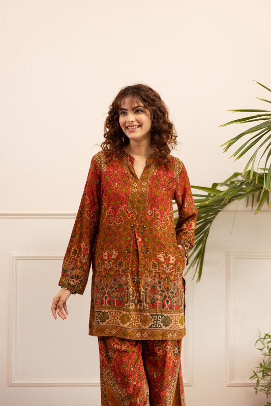 Bazm – Printed Co-ord Set with Plazo