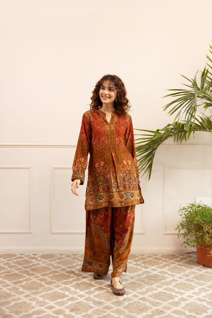 Bazm – Printed Co-ord Set with Plazo