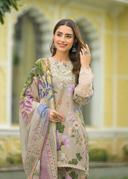 Mizaaj – Cotton Farsi Salwar Suit Set with Dupatta | Available in Purple & Coffee | Elegant Ethnic Wear for Women