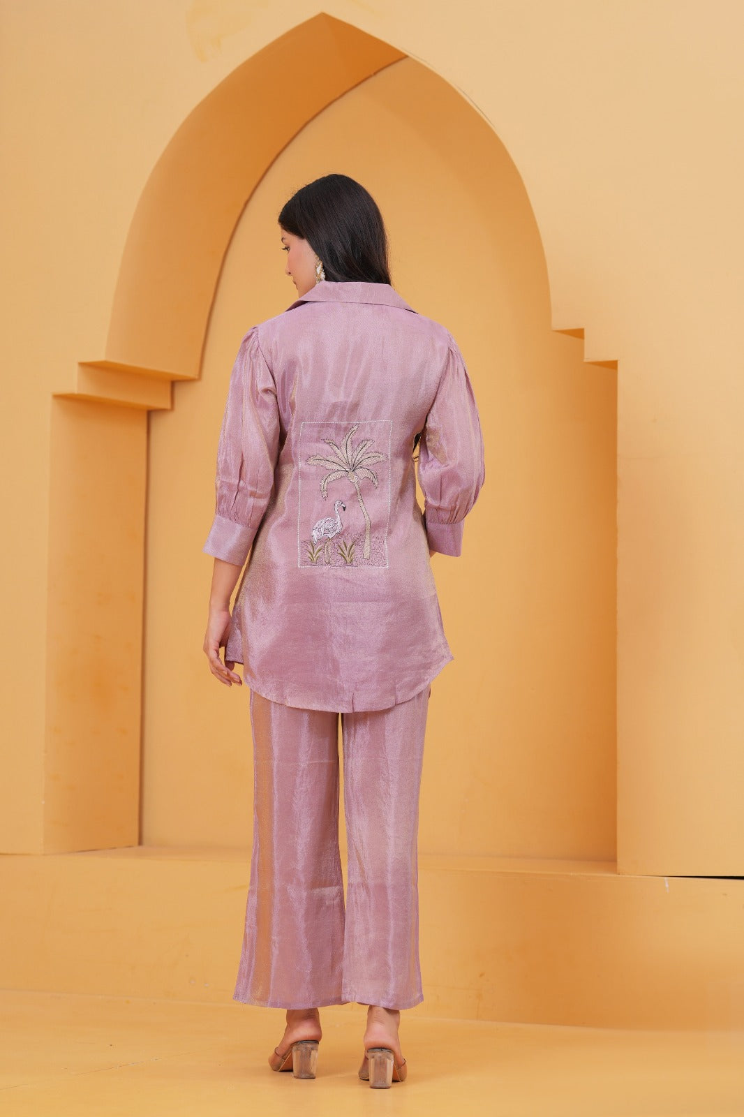 Manzar – Peach Short Kurta Co-ord Set