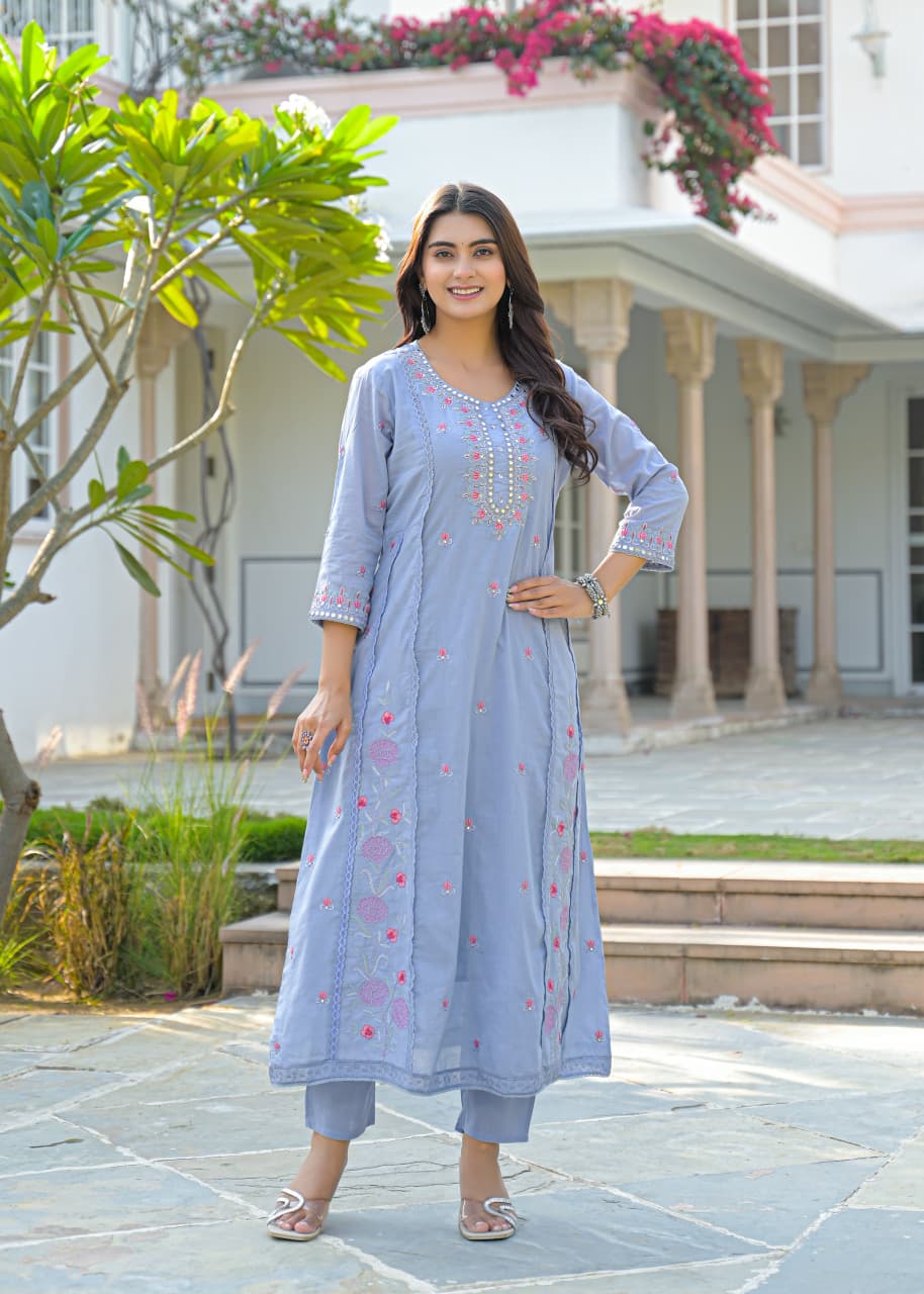 Fida – Pure Cotton A-Line Dupatta Set | Teej & Grah Pravesh Special