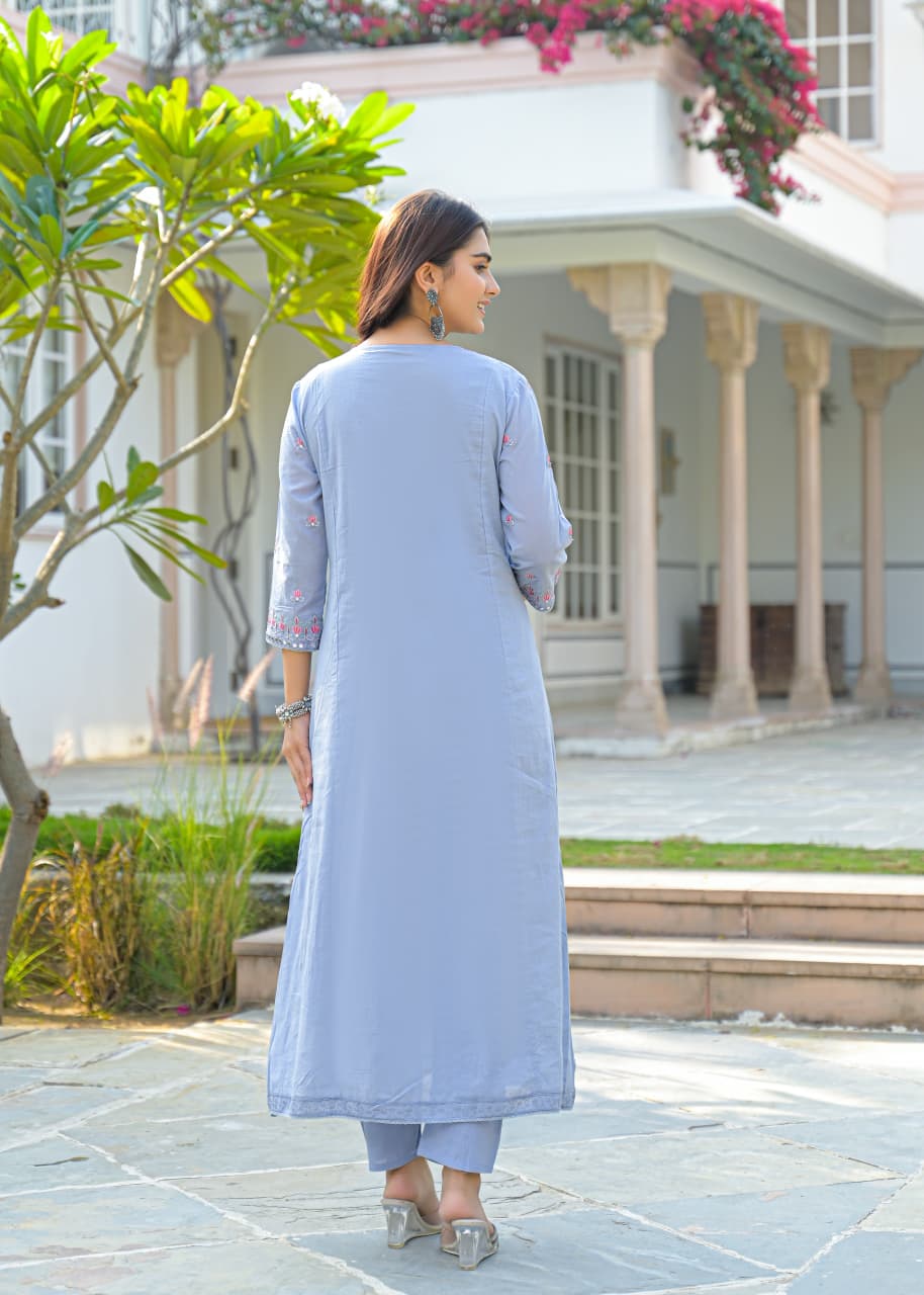 Fida – Pure Cotton A-Line Dupatta Set | Teej & Grah Pravesh Special